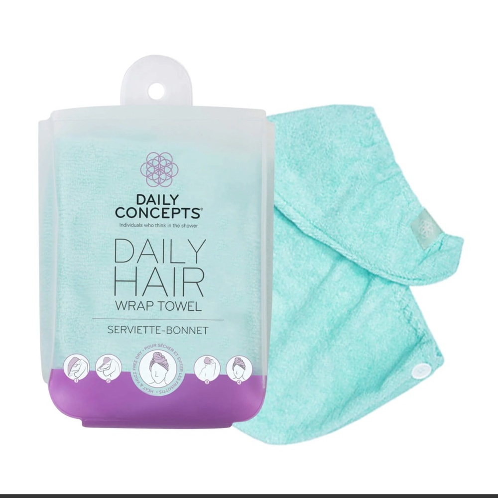 Daily Concepts Teal Blue Daily Hair Wrap Towel